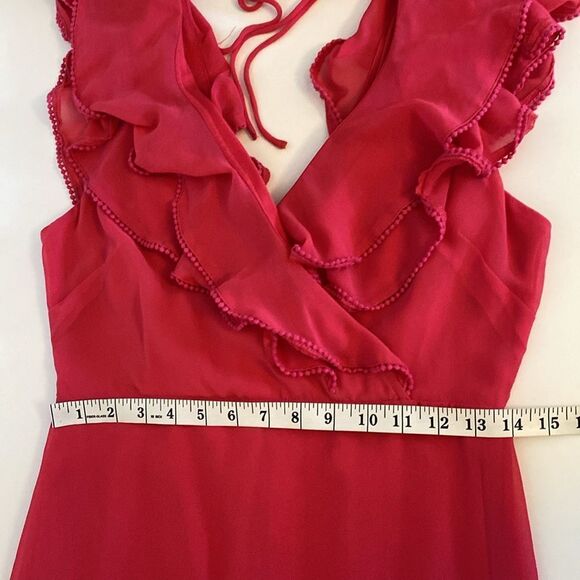 Lulus Love From Above Pink Ruffled Surplice Maxi Dress Size Small - Picture 11 of 16